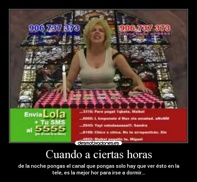 Cuando a ciertas horas -