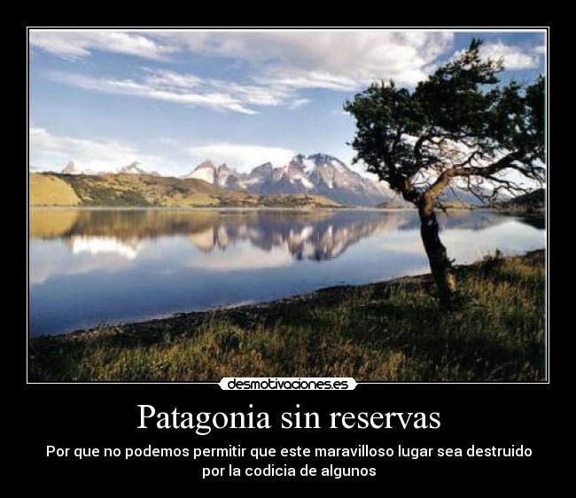 Patagonia sin reservas - Por que no podemos permitir que este maravilloso lugar sea destruido
por la codicia de algunos