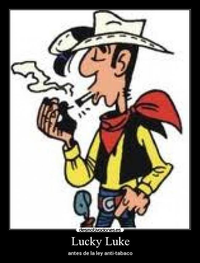 Lucky Luke - antes de la ley anti-tabaco