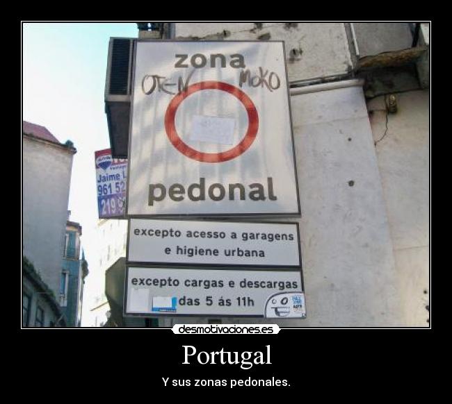 Portugal - Y sus zonas pedonales.