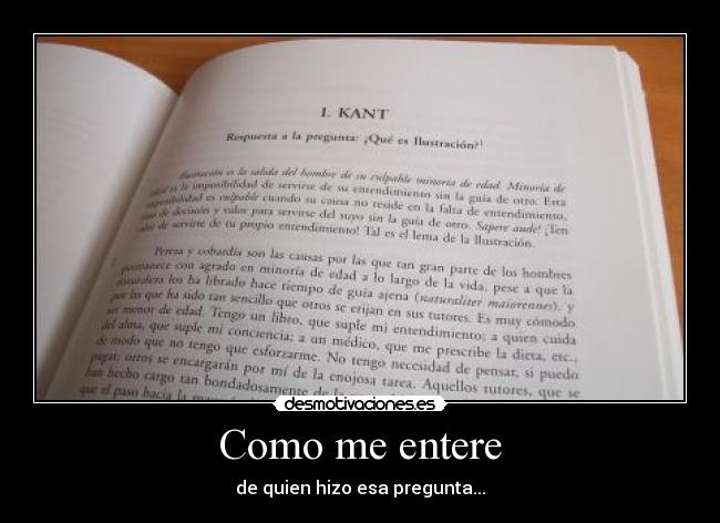 Como me entere -