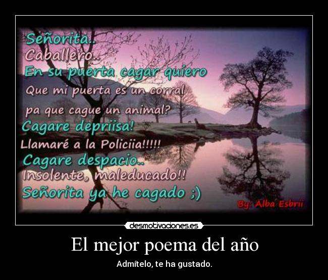 El mejor poema del año -