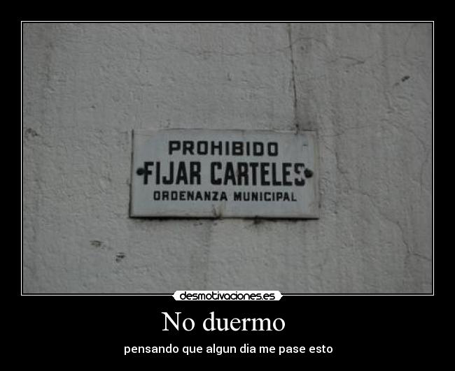 No duermo -