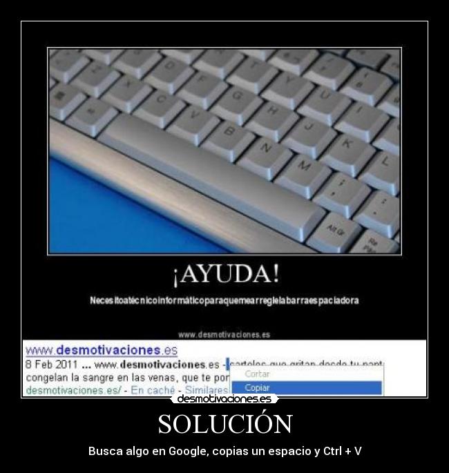 carteles google solucion cartel desmotivaciones