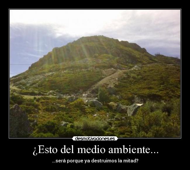 ¿Esto del medio ambiente... -