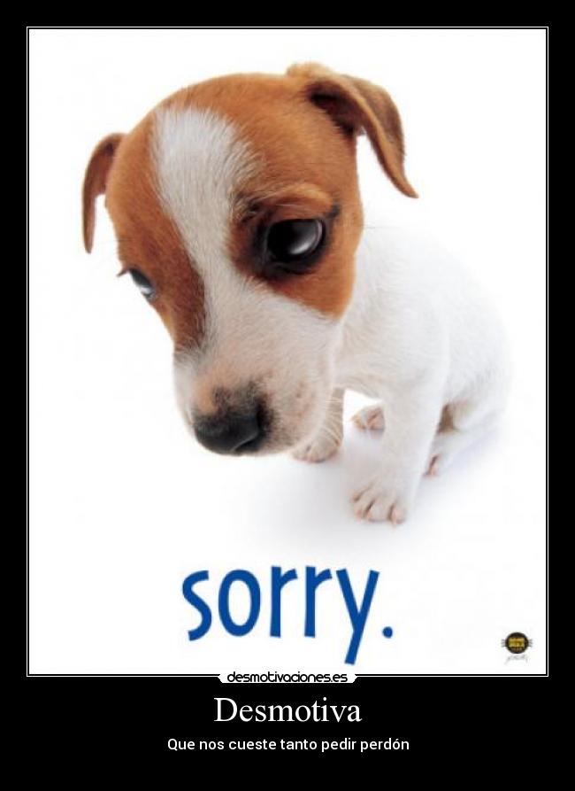 Desmotiva - Que nos cueste tanto pedir perdón

