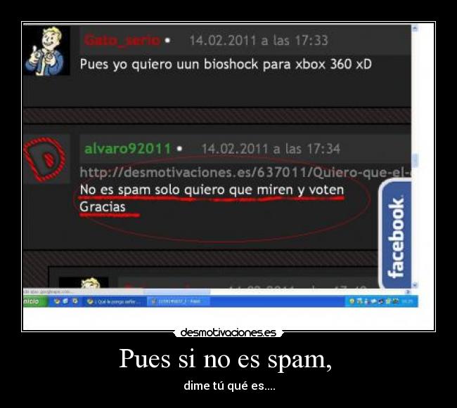 Pues si no es spam,  - 