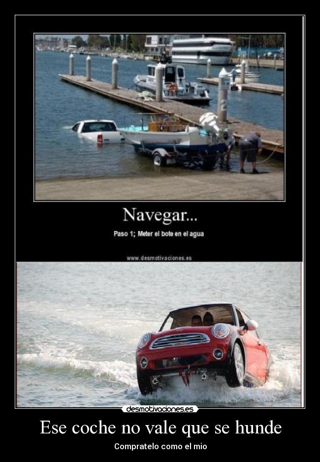 Ese coche no vale que se hunde -