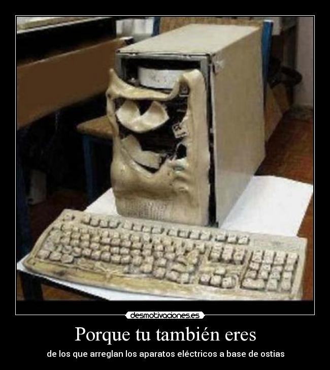 Porque tu también eres - de los que arreglan los aparatos eléctricos a base de ostias