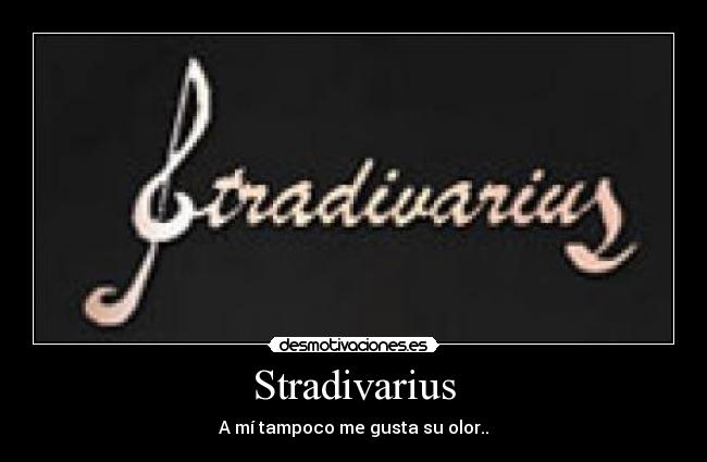 Stradivarius - A mí tampoco me gusta su olor..