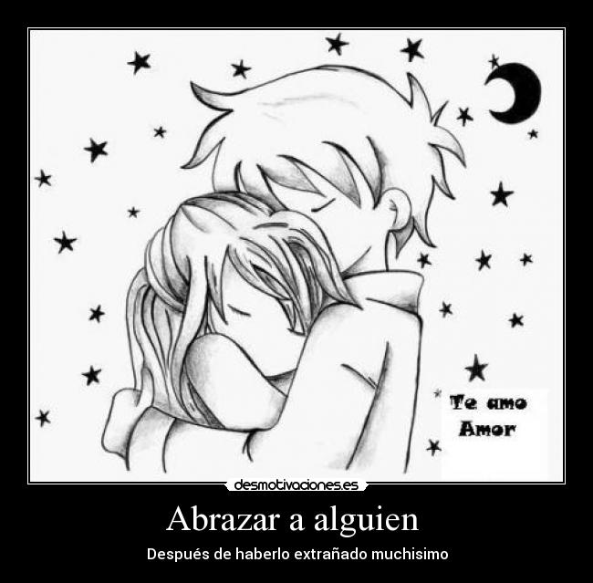 Abrazar a alguien -