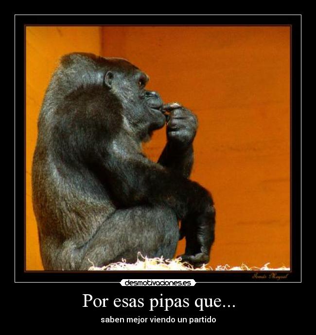 Por esas pipas que... - saben mejor viendo un partido