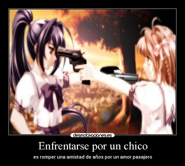 Enfrentarse por un chico - 