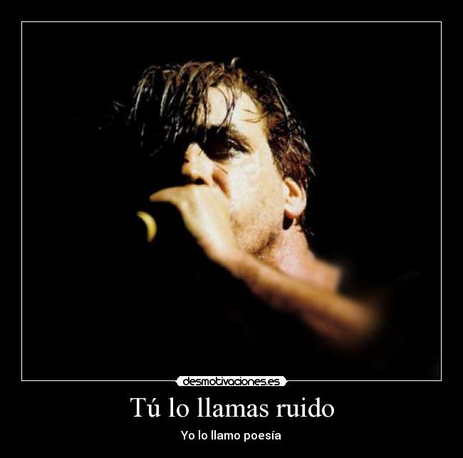 Tú lo llamas ruido -