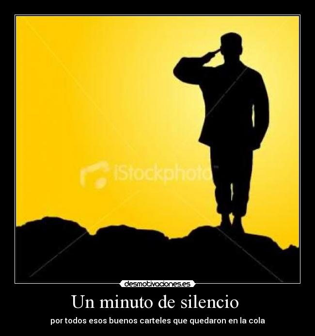Un minuto de silencio -