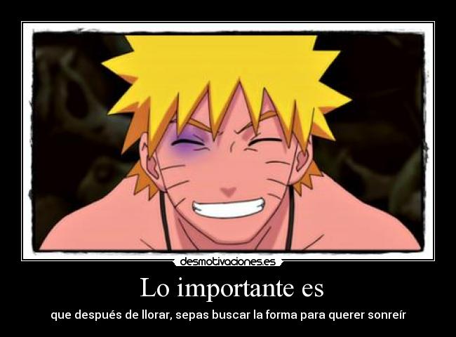 Lo importante es -