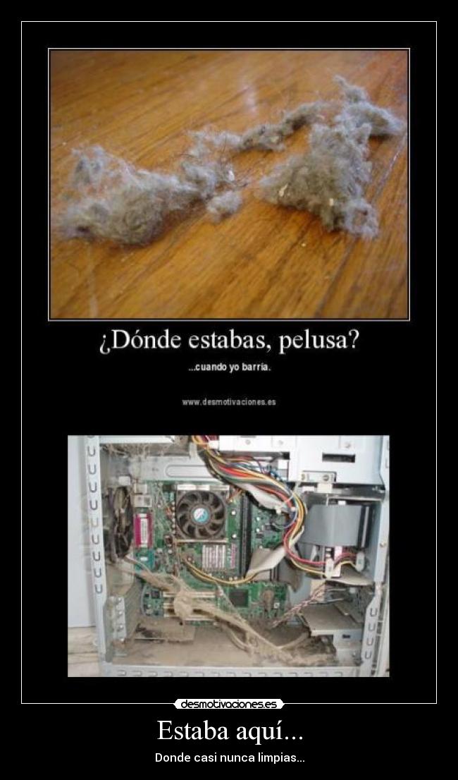 Estaba aquí... - Donde casi nunca limpias...