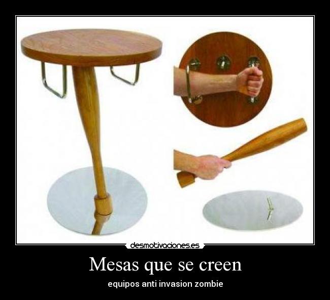 Mesas que se creen - equipos anti invasion zombie