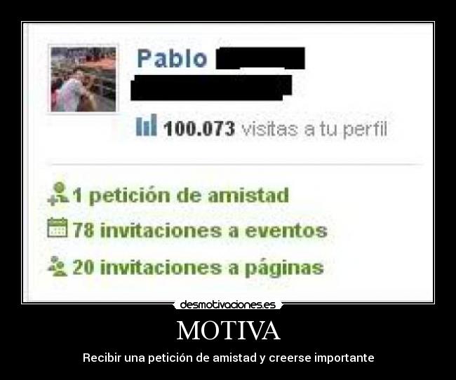 MOTIVA - Recibir una petición de amistad y creerse importante