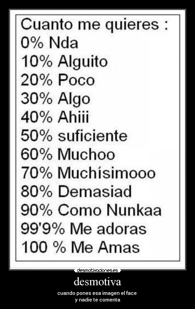 desmotiva - cuando pones esa imagen el face
y nadie te comenta