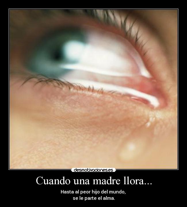Cuando una madre llora... -