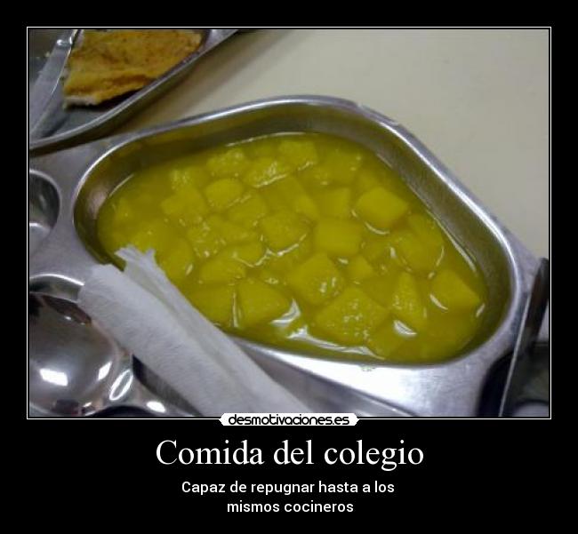 Comida del colegio -