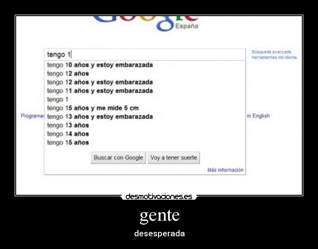 gente - desesperada