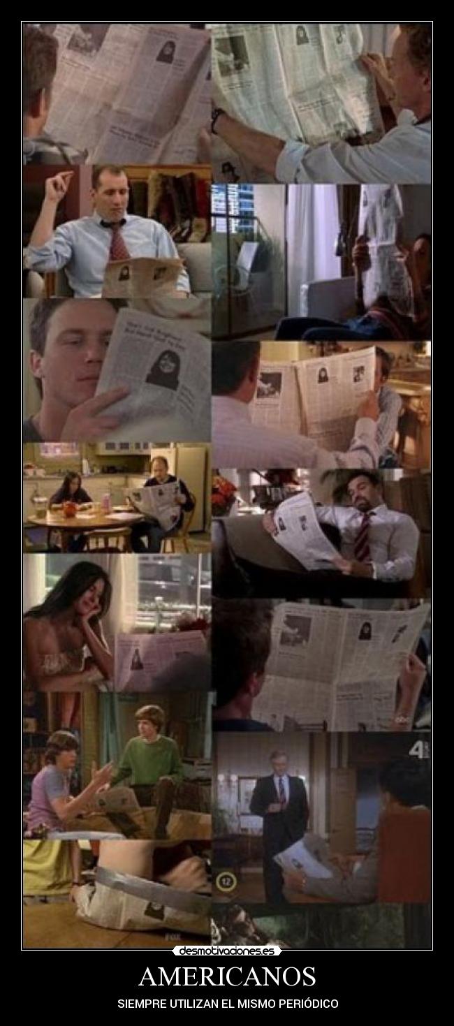 AMERICANOS - SIEMPRE UTILIZAN EL MISMO PERIÓDICO