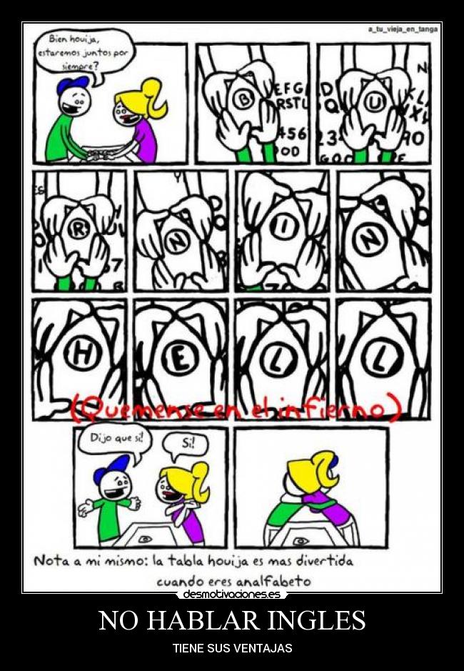 NO HABLAR INGLES -