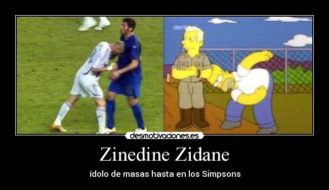 Zinedine Zidane - ídolo de masas hasta en los Simpsons