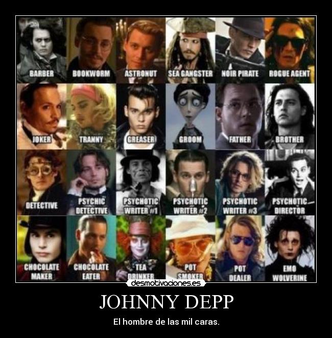 JOHNNY DEPP - El hombre de las mil caras.