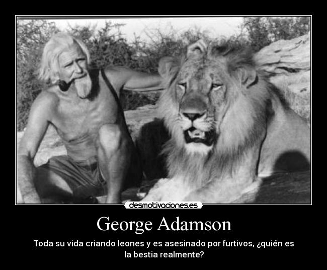 George Adamson - Toda su vida criando leones y es asesinado por furtivos, ¿quién es
la bestia realmente?