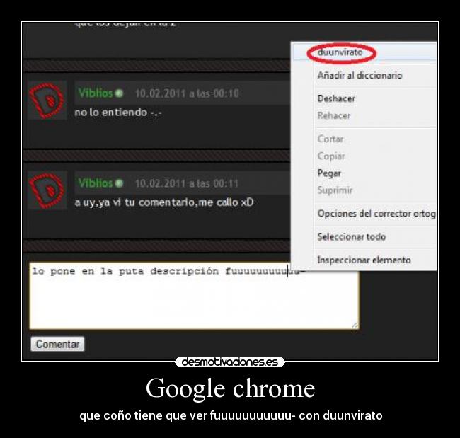 Google chrome - que coño tiene que ver fuuuuuuuuuuu- con duunvirato