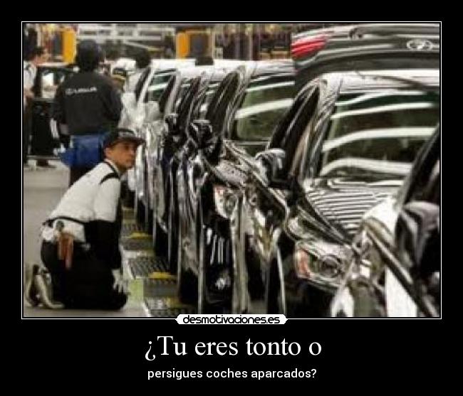 ¿Tu eres tonto o - persigues coches aparcados?