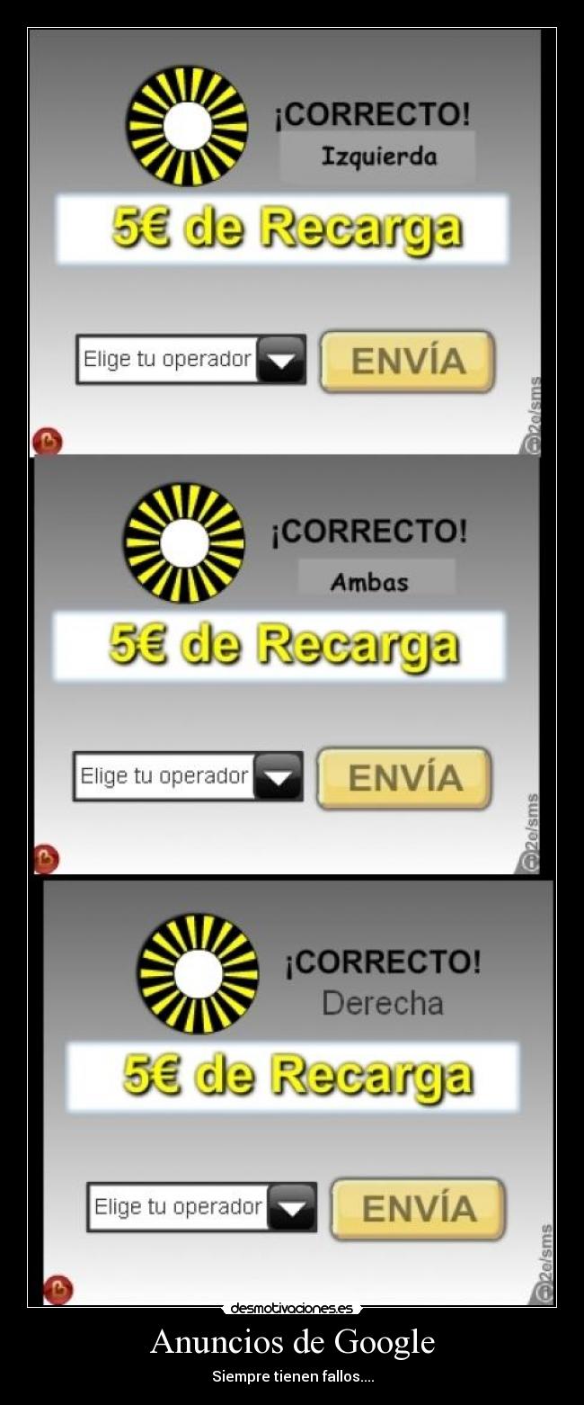 Anuncios de Google - Siempre tienen fallos....
