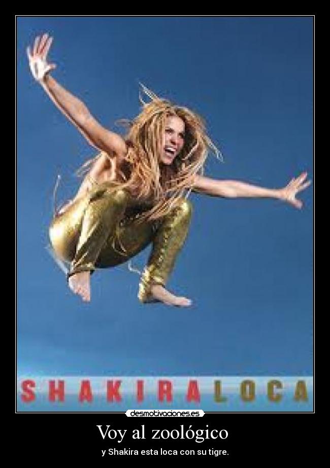 Voy al zoológico - y Shakira esta loca con su tigre.