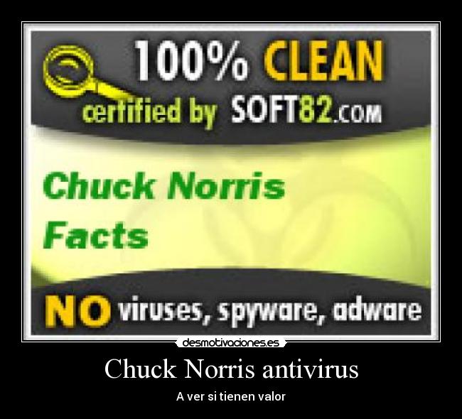 Chuck Norris antivirus - A ver si tienen valor