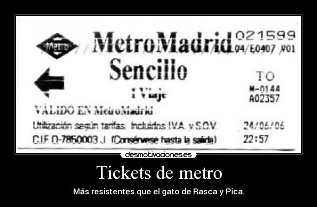 Tickets de metro - 