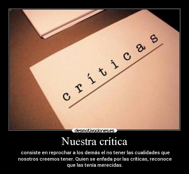 Nuestra crítica - 