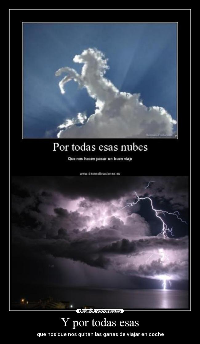 carteles tormenta coche nubes desmotivaciones