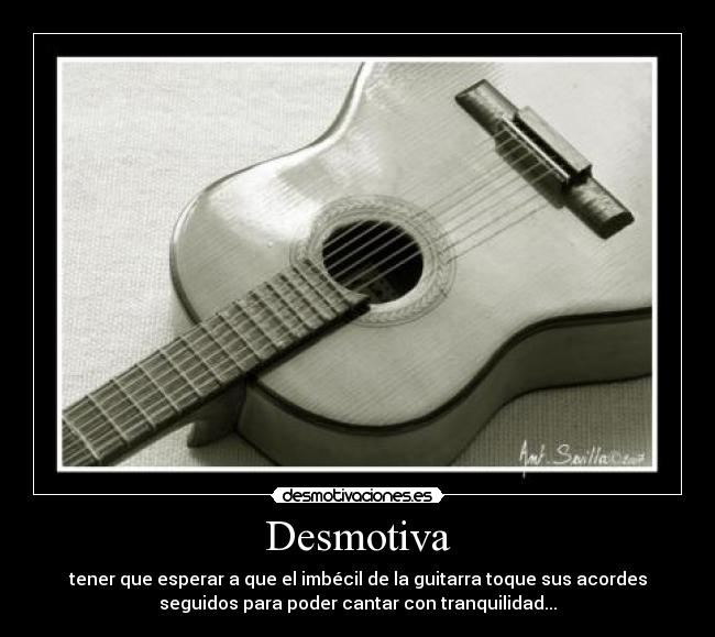 carteles guitarra musica imbecil cantar desmotivaciones