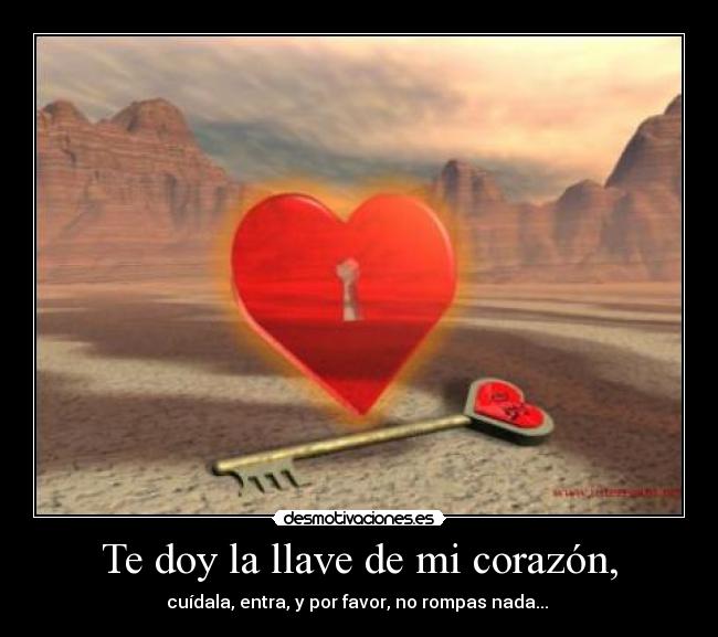 carteles corazon llave corazon desmotivaciones