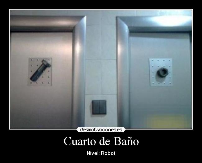 carteles papel cuarto bano robot desmotivaciones