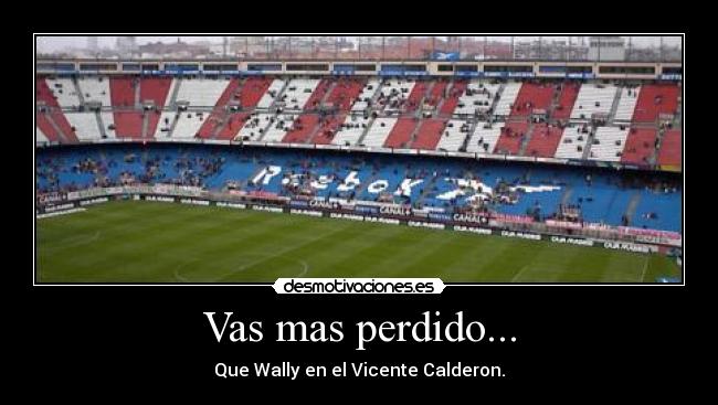 Vas mas perdido... - Que Wally en el Vicente Calderon.