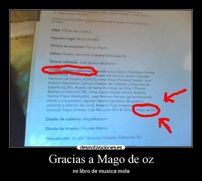 Gracias a Mago de oz -