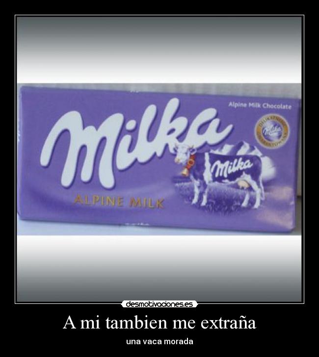 A mi tambien me extraña - una vaca morada