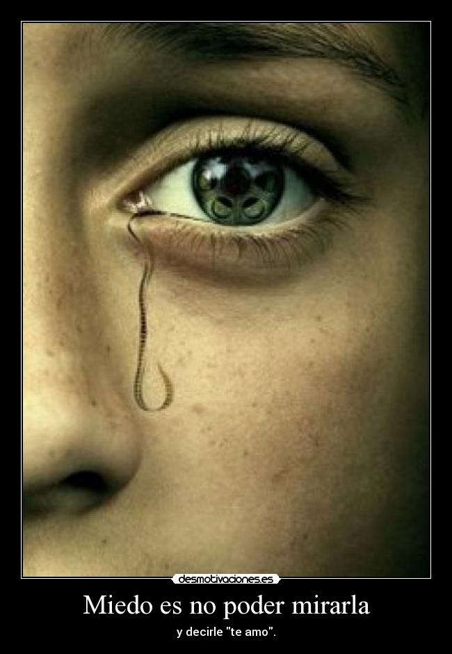 Miedo es no poder mirarla -