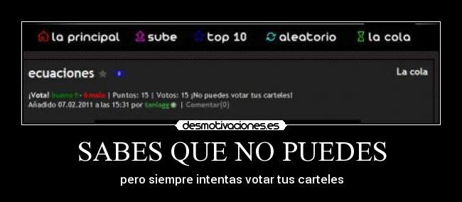 SABES QUE NO PUEDES - 
