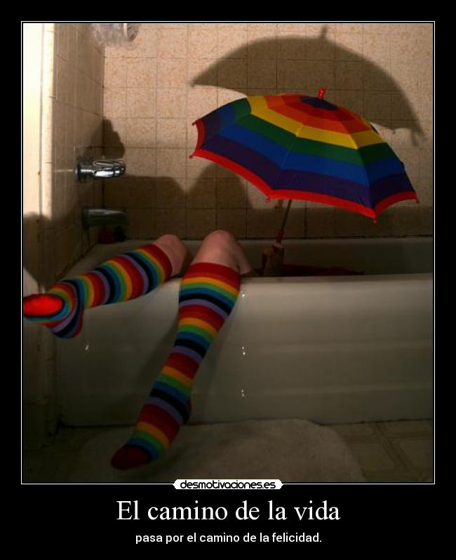 El camino de la vida - pasa por el camino de la felicidad.