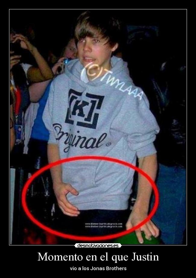 Momento en el que Justin -